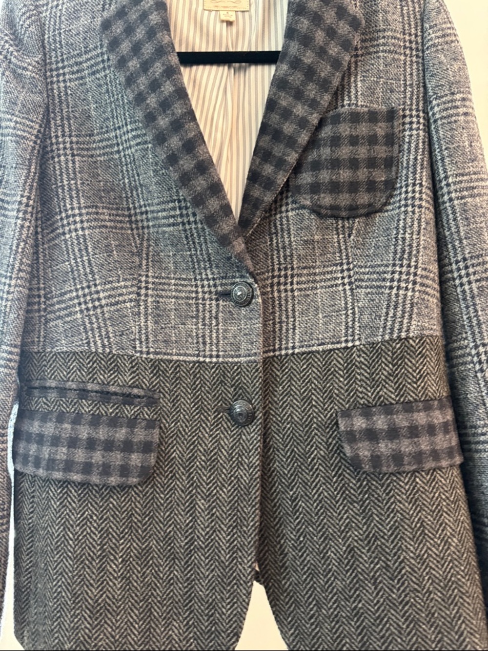 Brooks Brothers Gray Multi-Pattern Women’s Blazer - Picture 4 of 7